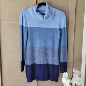 INC Blue Color Block Sweater S